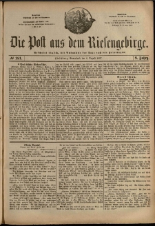 Die Post aus dem Riesengebirge, 1887, nr 181