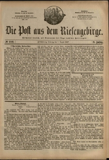 Die Post aus dem Riesengebirge, 1887, nr 182