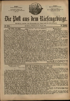 Die Post aus dem Riesengebirge, 1887, nr 184