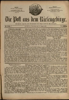 Die Post aus dem Riesengebirge, 1887, nr 185