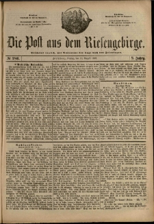 Die Post aus dem Riesengebirge, 1887, nr 186