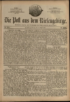 Die Post aus dem Riesengebirge, 1887, nr 188