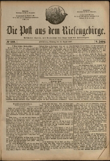 Die Post aus dem Riesengebirge, 1887, nr 189