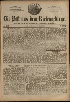 Die Post aus dem Riesengebirge, 1887, nr 192