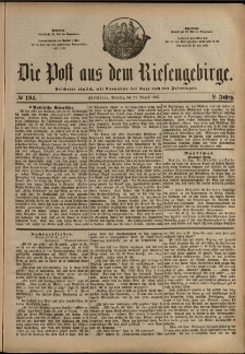 Die Post aus dem Riesengebirge, 1887, nr 194