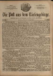 Die Post aus dem Riesengebirge, 1887, nr 198