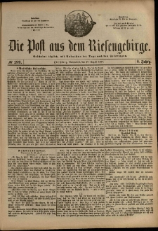 Die Post aus dem Riesengebirge, 1887, nr 199