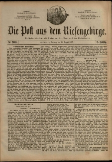 Die Post aus dem Riesengebirge, 1887, nr 200