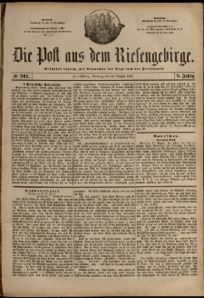 Die Post aus dem Riesengebirge, 1887, nr 201