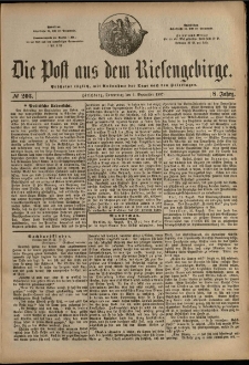 Die Post aus dem Riesengebirge, 1887, nr 203