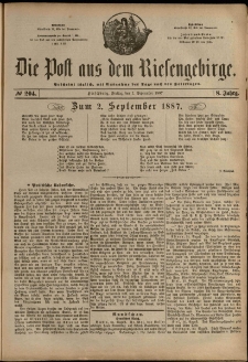 Die Post aus dem Riesengebirge, 1887, nr 204