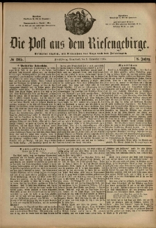 Die Post aus dem Riesengebirge, 1887, nr 205