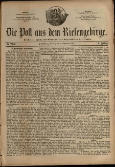 Die Post aus dem Riesengebirge, 1887, nr 206