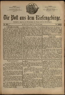 Die Post aus dem Riesengebirge, 1887, nr 207