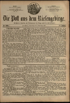 Die Post aus dem Riesengebirge, 1887, nr 209