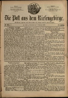 Die Post aus dem Riesengebirge, 1887, nr 211