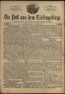 Die Post aus dem Riesengebirge, 1887, nr 212