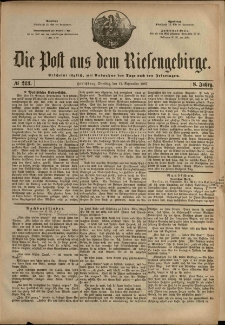 Die Post aus dem Riesengebirge, 1887, nr 213