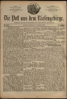 Die Post aus dem Riesengebirge, 1887, nr 214