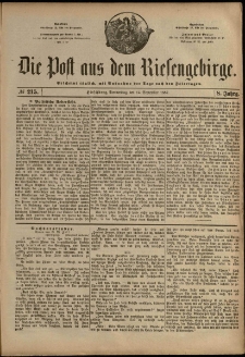 Die Post aus dem Riesengebirge, 1887, nr 215