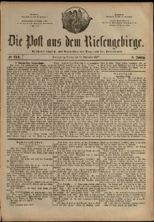 Die Post aus dem Riesengebirge, 1887, nr 216