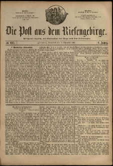 Die Post aus dem Riesengebirge, 1887, nr 217