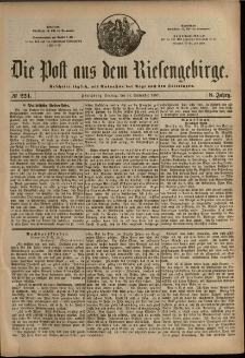 Die Post aus dem Riesengebirge, 1887, nr 224