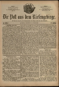 Die Post aus dem Riesengebirge, 1887, nr 229