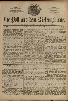 Die Post aus dem Riesengebirge, 1887, nr 233