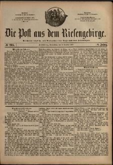 Die Post aus dem Riesengebirge, 1887, nr 235