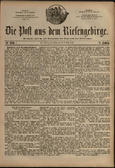 Die Post aus dem Riesengebirge, 1887, nr 236