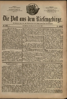 Die Post aus dem Riesengebirge, 1887, nr 237