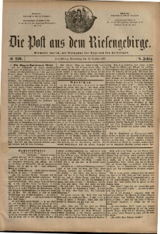 Die Post aus dem Riesengebirge, 1887, nr 239