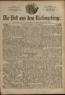 Die Post aus dem Riesengebirge, 1887, nr 241