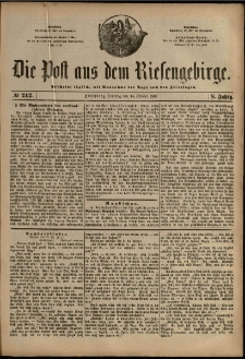 Die Post aus dem Riesengebirge, 1887, nr 242