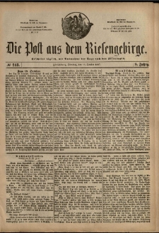 Die Post aus dem Riesengebirge, 1887, nr 243