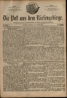 Die Post aus dem Riesengebirge, 1887, nr 244