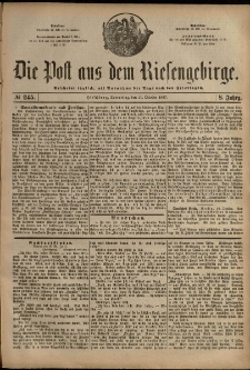 Die Post aus dem Riesengebirge, 1887, nr 245