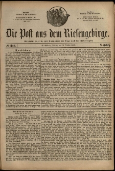 Die Post aus dem Riesengebirge, 1887, nr 246