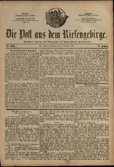 Die Post aus dem Riesengebirge, 1887, nr 249