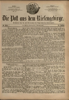 Die Post aus dem Riesengebirge, 1887, nr 255