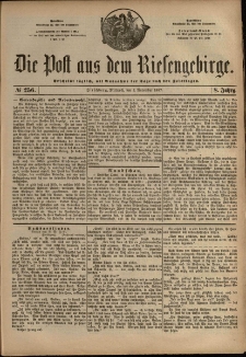 Die Post aus dem Riesengebirge, 1887, nr 256