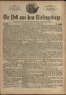 Die Post aus dem Riesengebirge, 1887, nr 257