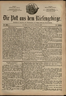 Die Post aus dem Riesengebirge, 1887, nr 258