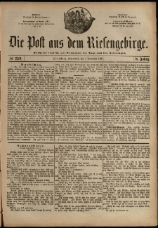 Die Post aus dem Riesengebirge, 1887, nr 259