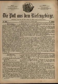 Die Post aus dem Riesengebirge, 1887, nr 261