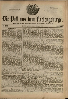 Die Post aus dem Riesengebirge, 1887, nr 262