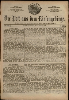 Die Post aus dem Riesengebirge, 1887, nr 263