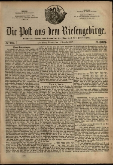 Die Post aus dem Riesengebirge, 1887, nr 267