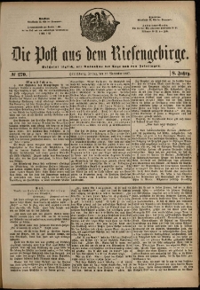 Die Post aus dem Riesengebirge, 1887, nr 270